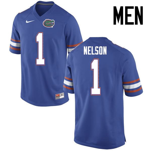 NCAA Florida Gators Reggie Nelson Men's #1 Nike Blue Stitched Authentic College Football Jersey WWM5064ZF